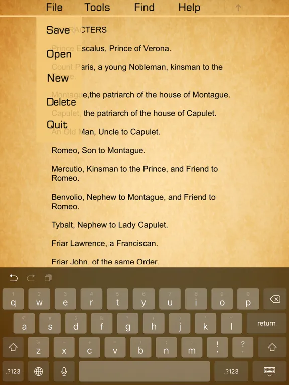 Tangkapan layar Shakespeare - Complete Search iPad 