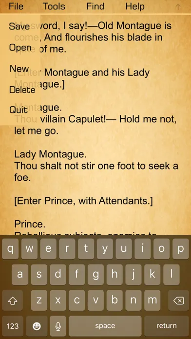 Tangkapan layar Shakespeare - Complete Search