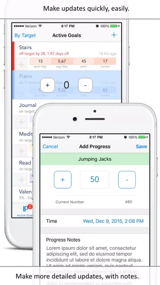 Скриншоты Persistence - Goal Tracker