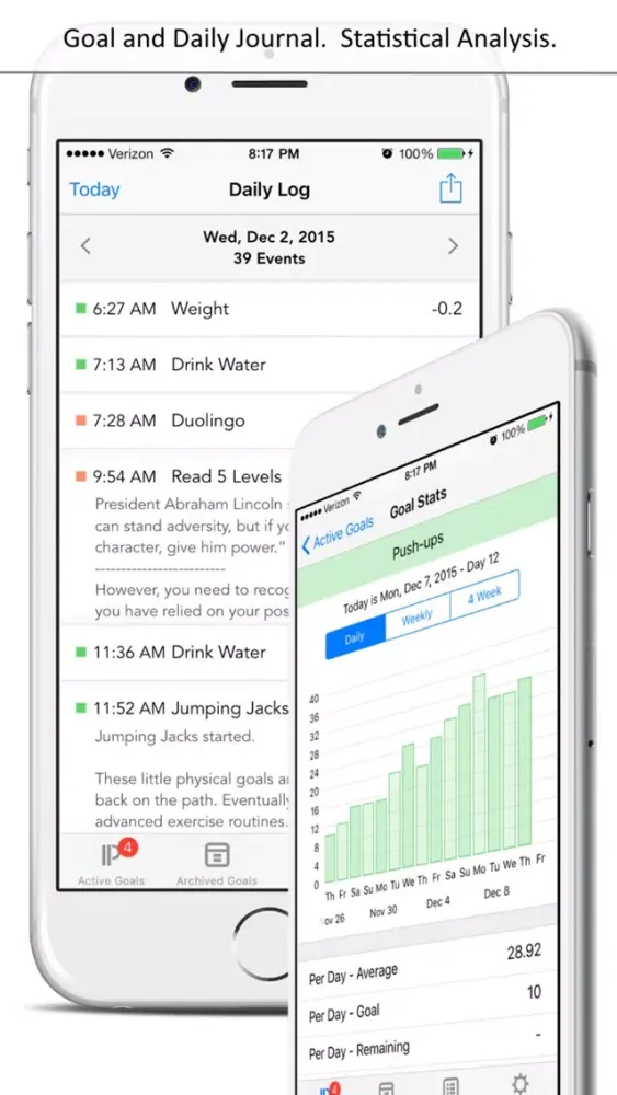 Скриншоты Persistence - Goal Tracker