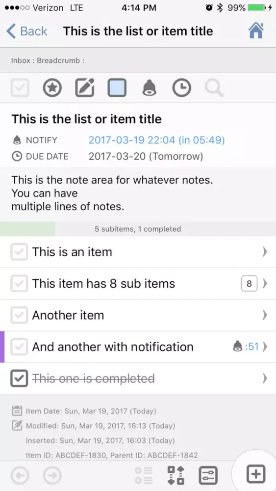 Capturas de tela do WhiteList - A List Taking and Note Making App