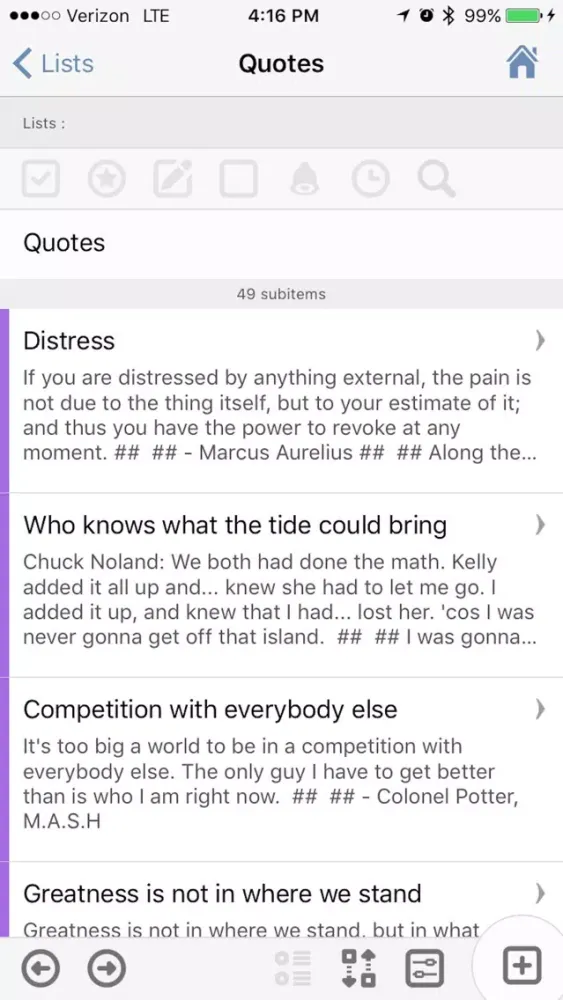 Capturas de tela do WhiteList - A List Taking and Note Making App