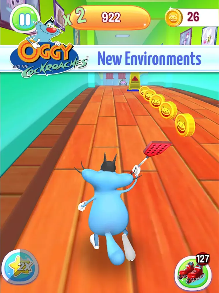 Oggy 3D Run iPad  스크린샷