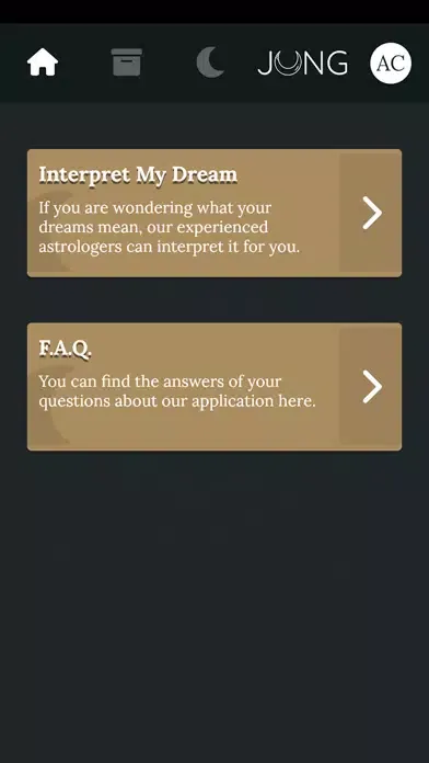 Capturas de tela do Jung App