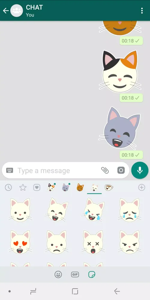Cat Stickers WAStickerApps स्क्रीनशॉट
