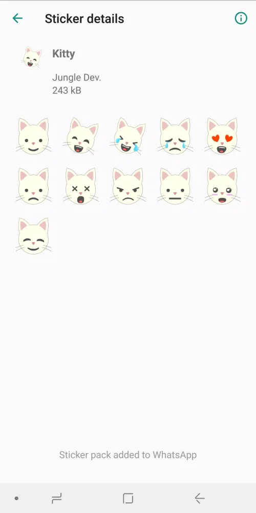 Cat Stickers WAStickerApps स्क्रीनशॉट