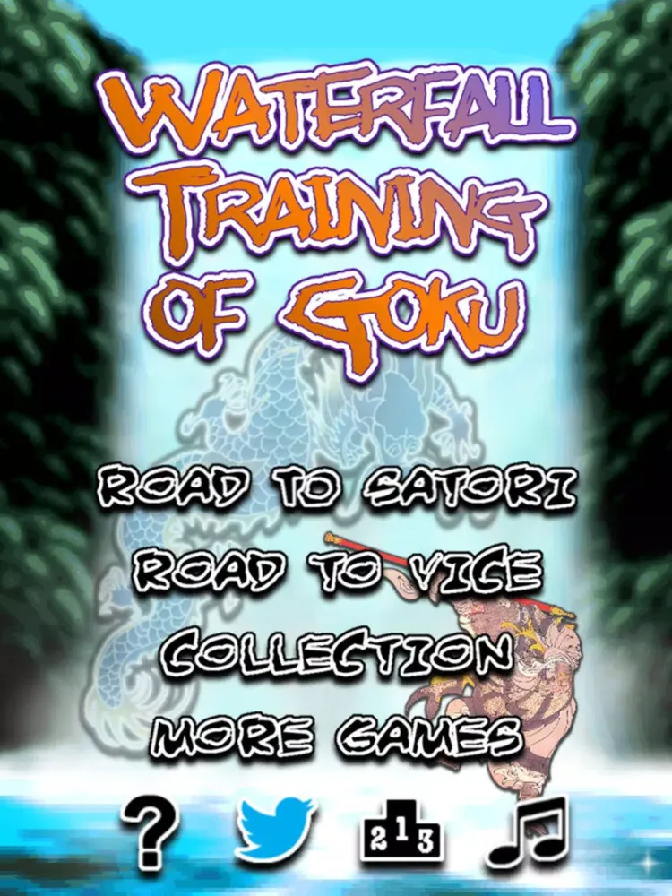 Tangkapan layar Waterfall Training of Goku iPad 