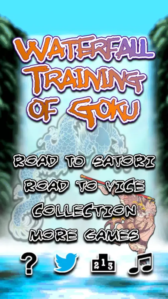 Tangkapan layar Waterfall Training of Goku