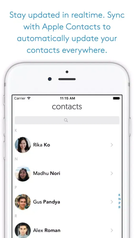 Captures d'écran de Contact - Exchange contact information with a scan