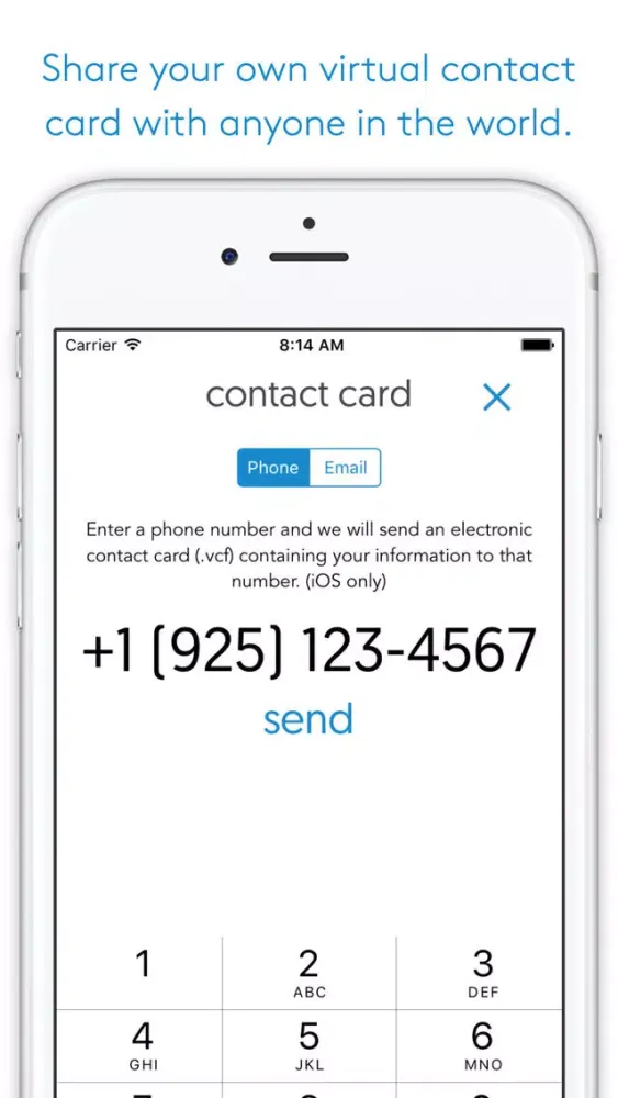 Captures d'écran de Contact - Exchange contact information with a scan