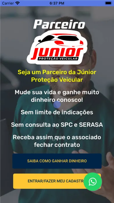Tangkapan skrin Parceiro Junior Clube Veiculos