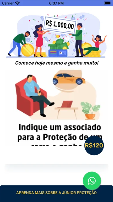 Tangkapan skrin Parceiro Junior Clube Veiculos