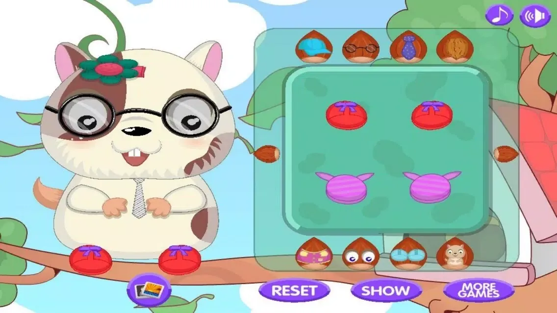 Tangkapan skrin Cute Hamster Dressup