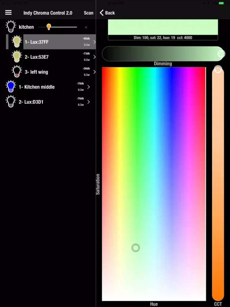 Capturas de pantalla de Indy ChromaControl 2 iPad 