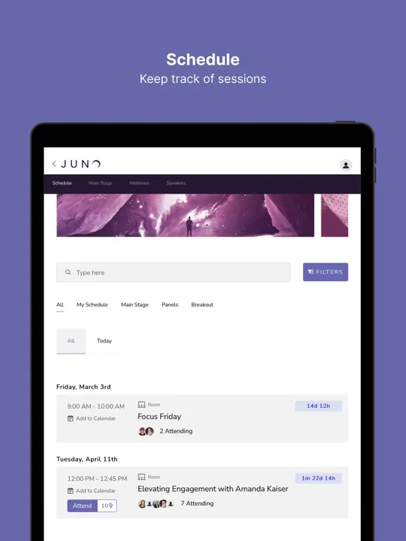 JUNO Live iPad  Screenshots
