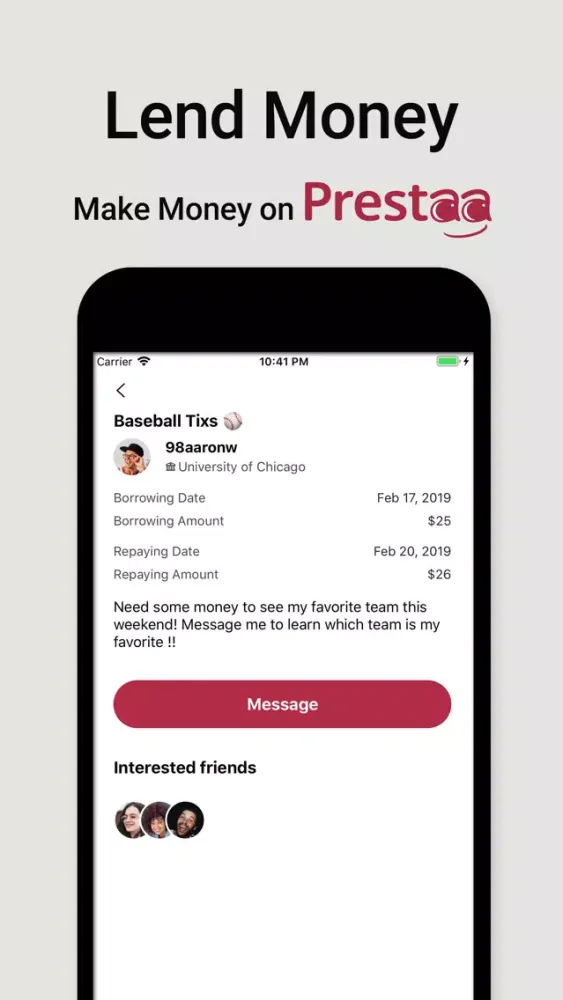 Tangkapan layar Prestaa : Best P2P Lending App