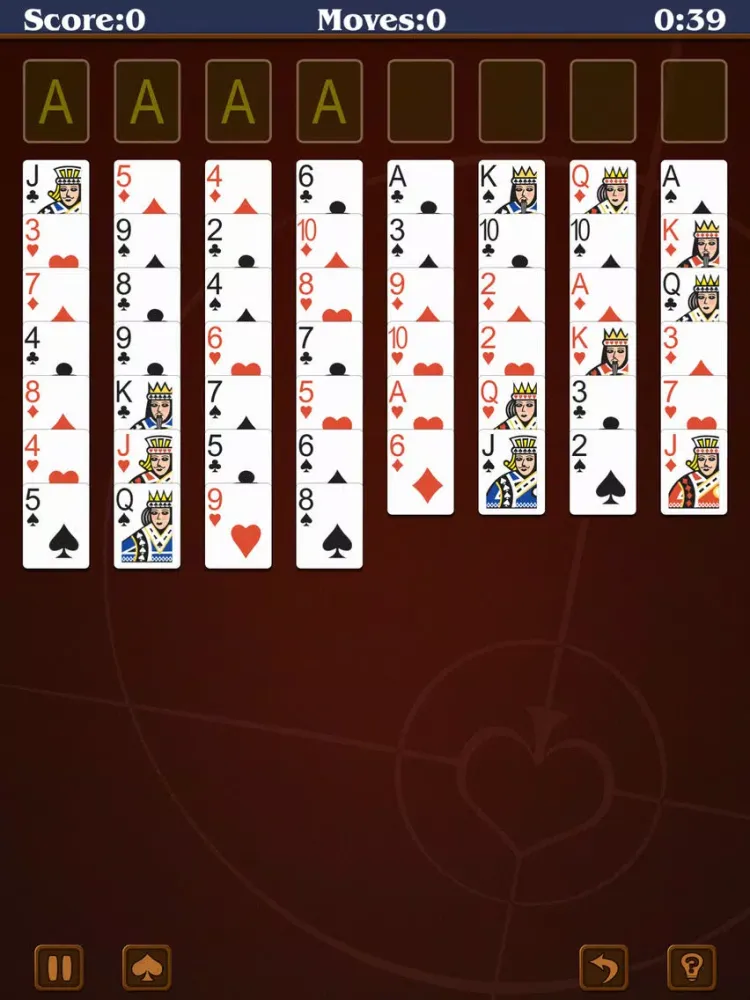 Tangkapan skrin ` Freecell iPad 
