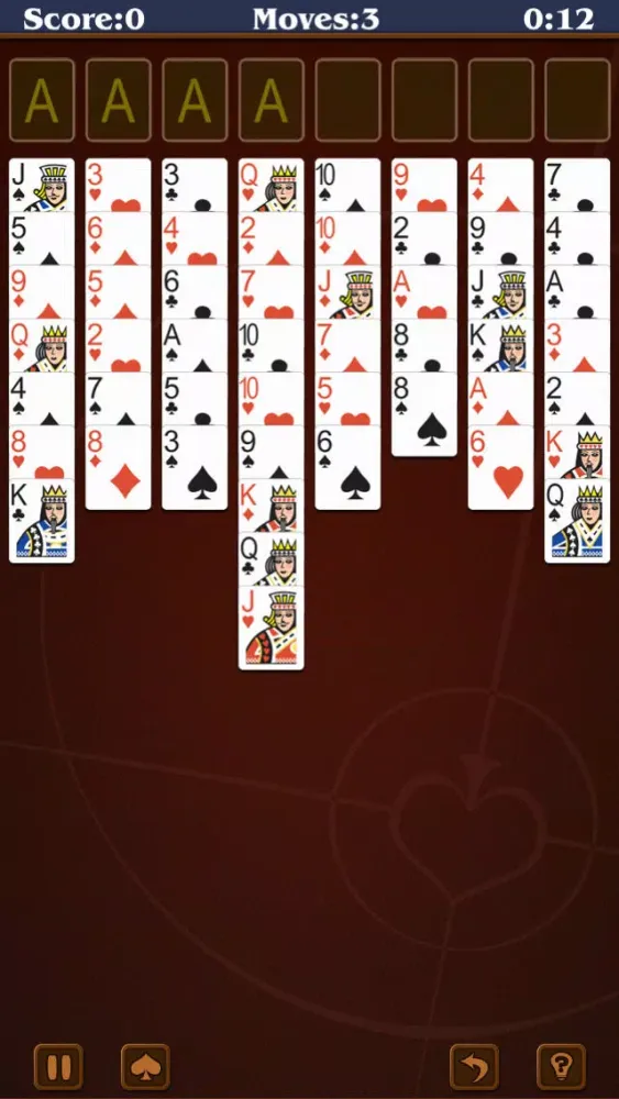 Tangkapan skrin ` Freecell