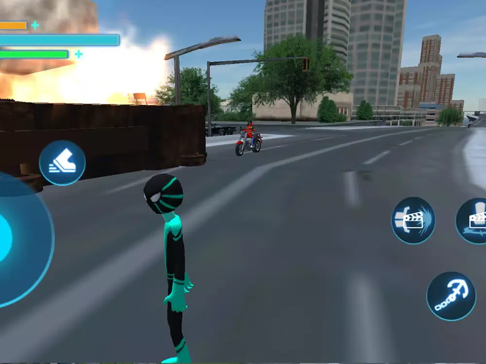 Capturas de tela do Super Stickman Hero 3D iPad 