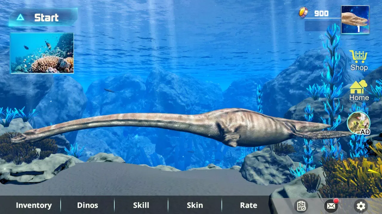 Tangkapan layar Plesiosaurus Simulator
