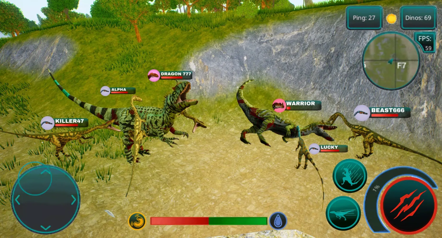 Tangkapan layar The Cursed Dinosaur Isle