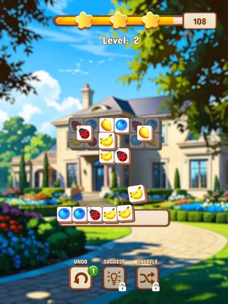 ภาพหน้าจอของ Lilly's Garden: Match 3 Tiles