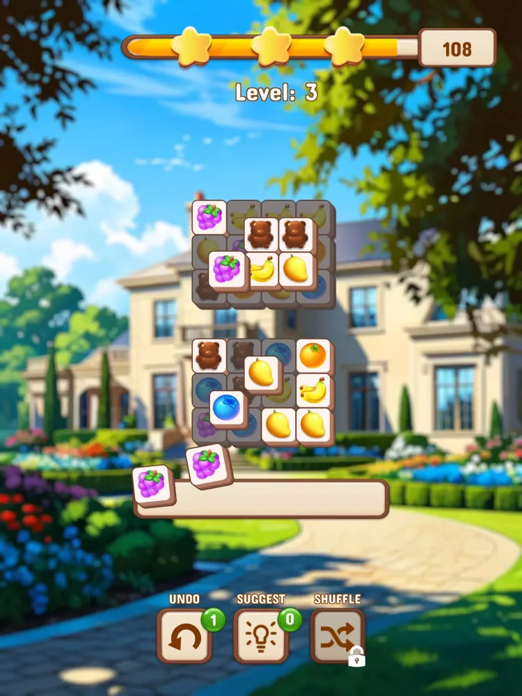 ภาพหน้าจอของ Lilly's Garden: Match 3 Tiles