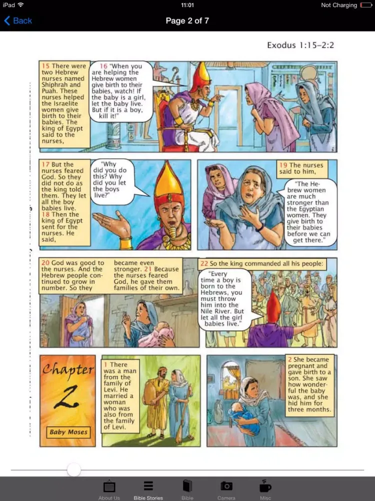 Capturas de tela do Bible Picture Stories iPad 