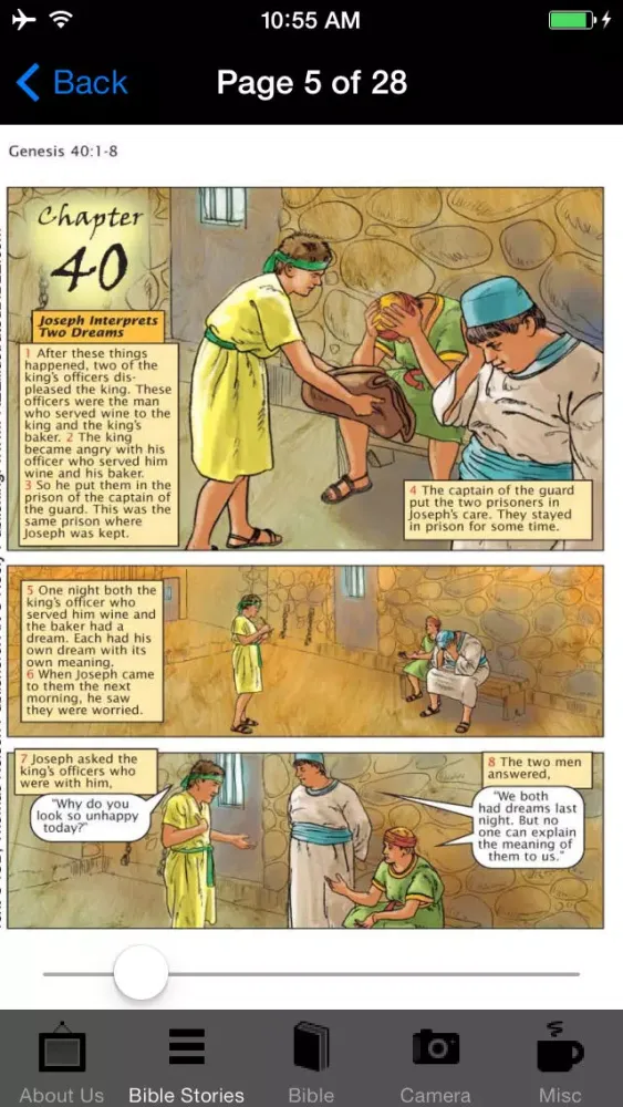 Capturas de tela do Bible Picture Stories