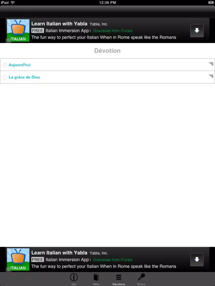 Bible Française iPad  Screenshots