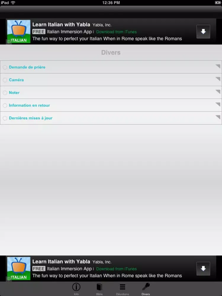 Bible Française iPad  Screenshots