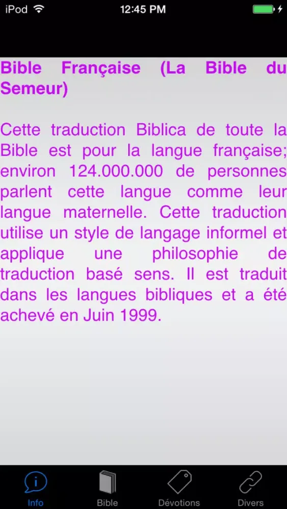 Bible Française Screenshots