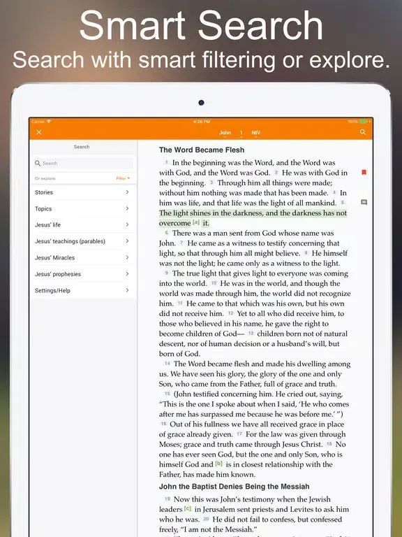 Tangkapan skrin Bible +1 iPad 