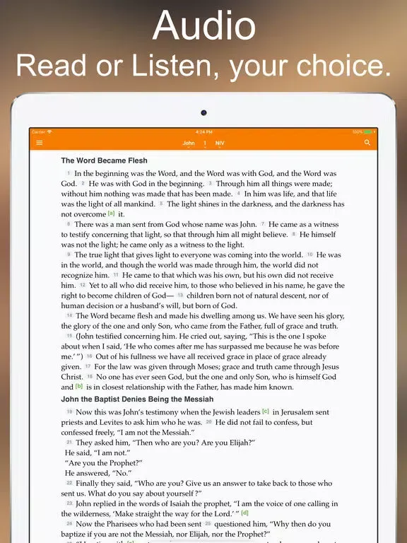 Tangkapan skrin Bible +1 iPad 