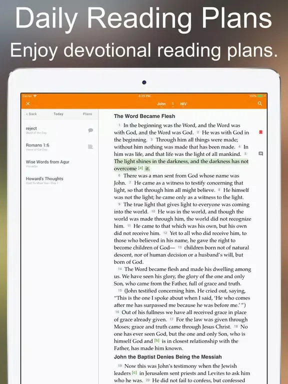 Tangkapan skrin Bible +1 iPad 
