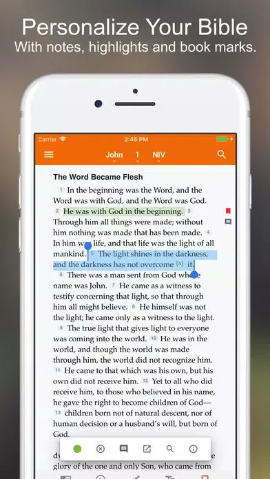 Tangkapan skrin Bible +1