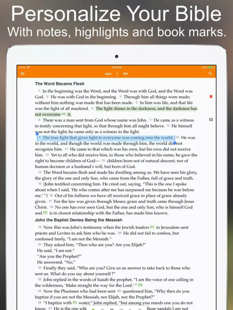 Captures d'écran de The Message Bible iPad 