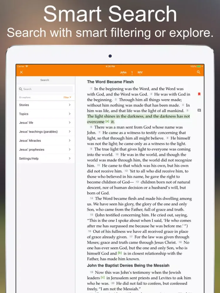 Captures d'écran de The Message Bible iPad 