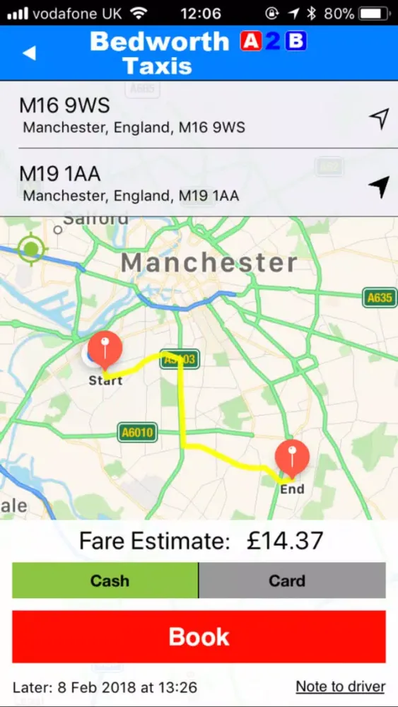 Скриншоты Bedworth A2B Taxis