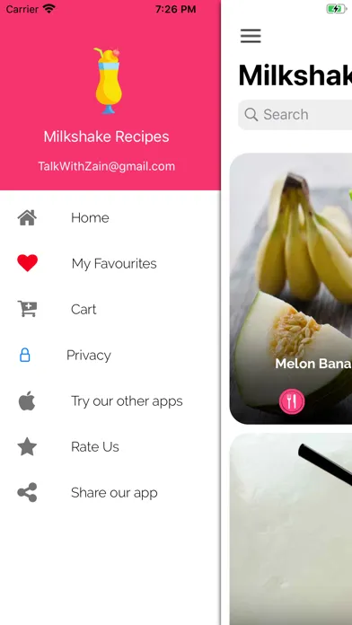 ภาพหน้าจอของ Milkshake Recipes