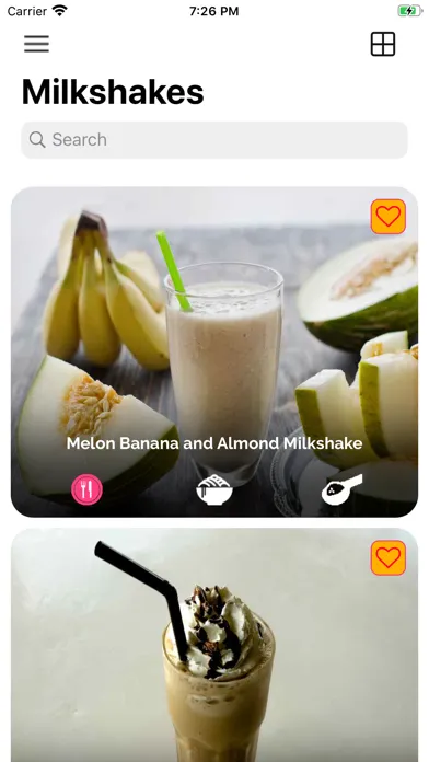 ภาพหน้าจอของ Milkshake Recipes