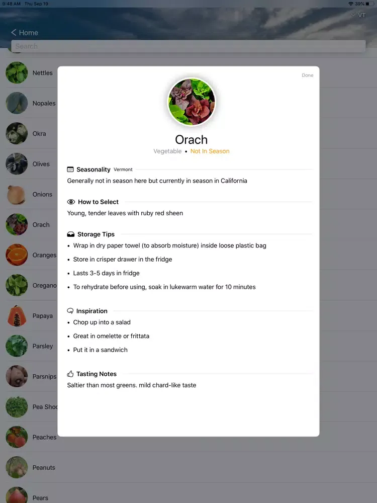 Just in Thyme iPad  سکرین شاٹس