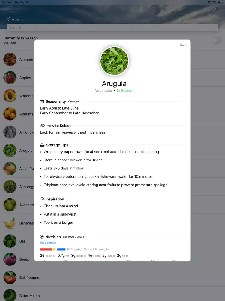 Just in Thyme iPad  سکرین شاٹس