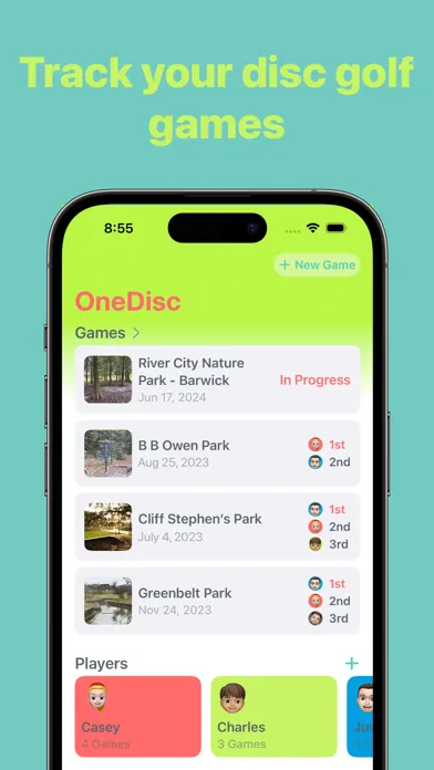 Ảnh chụp màn hình của OneDisc - Disc Golf Tracker