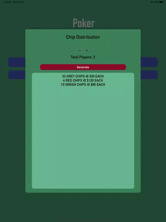 Tangkapan skrin Chip Split - Hold 'Em Poker iPad 