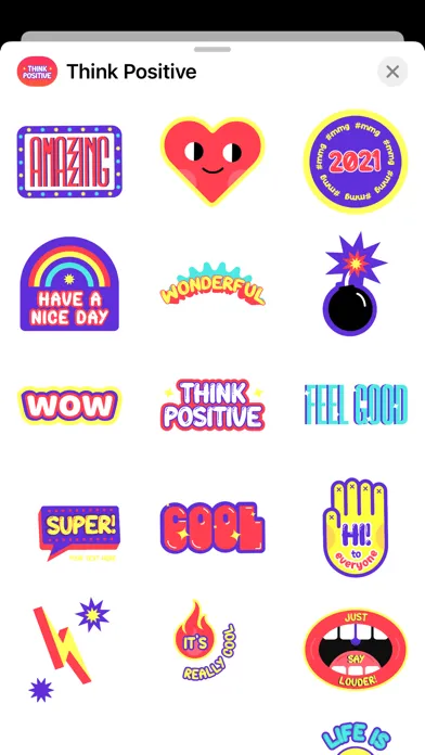 Think Positive: Sticker Pack 스크린샷