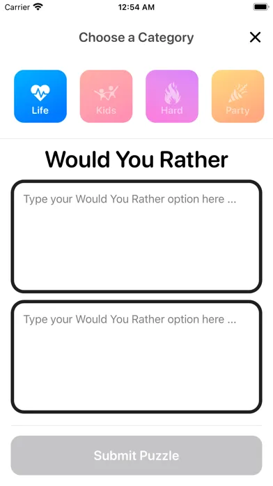 Would U Rather سکرین شاٹس