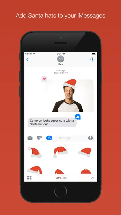 Ảnh chụp màn hình của Santa & Elf Hats for Messages
