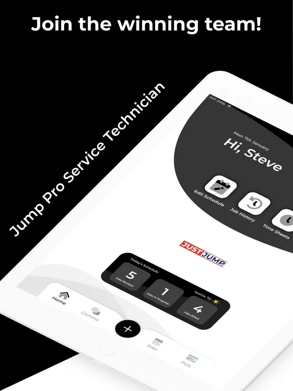 Ảnh chụp màn hình của Jump Pro Technician iPad 
