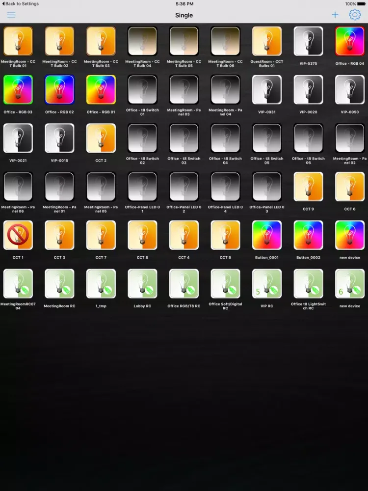Capturas de pantalla de Just Light Smart Control iPad 